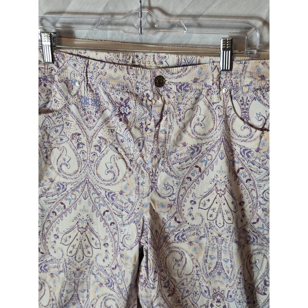 Chicos Cropped Pants Sz 16. 19" Waist, 10" Rise 21"" Inseam